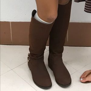 Brown Steve Madden ridding boots